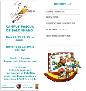 campus balonmano PASCUA