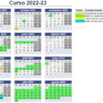 Calendario escolar curso 2022-23